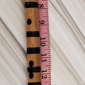 Wooden Flute with Black Accents